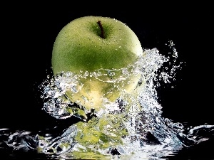 Apple, water, green ones