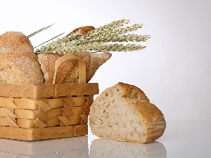 cereals, Ears, basket, bread