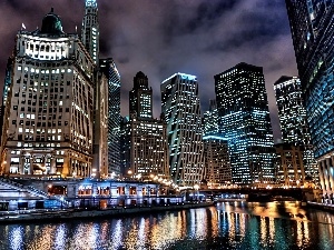 Town, Chicago, illuminated
