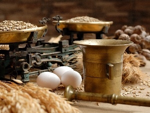 eggs, weight, cereals, mortar, seed