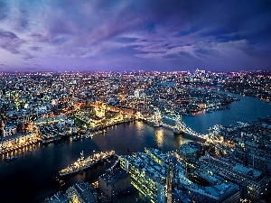 England, London, panorama, town