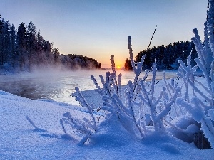 Great Sunsets, Fog, winter, River