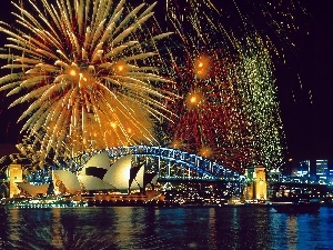 Opera, Hrbour Bridge, Sydney, New Year
