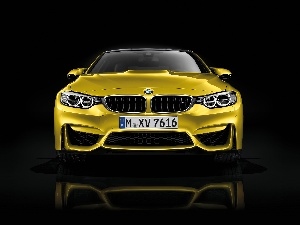 Lamps, Front, Golden, rings, BMW M4