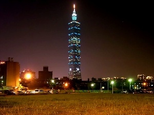 light, Night, Taipei 101, Tower