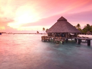 Maldives, Great Sunsets, Home, sea