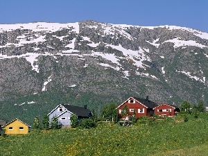 Houses, Mountains, Mosjoen