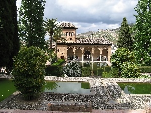 palace, Team, alhambra, Garden, fortified