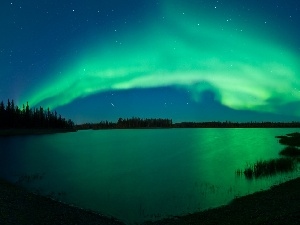 aurora polaris, lake