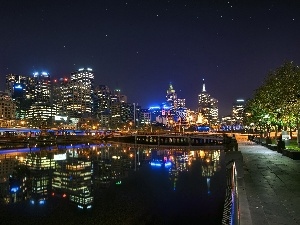 Melbourne, Night, panorama