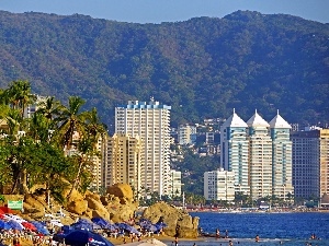 Sea, The banks, Hotels, Acapulco, by