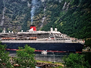 slope, Mountains, Queen Mary 2