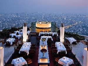 panorama, the roof, Bangkok, town, Hotel hall