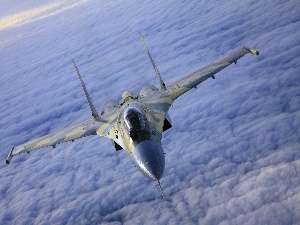 by, flight, fighter, clouds, F-14