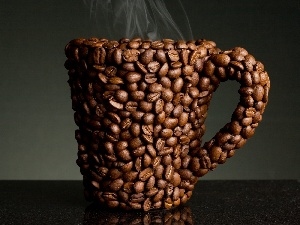 grains, coffee, Cup