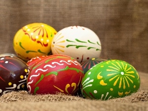 composition, Easter, color, eggs