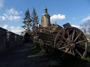 Czocha Castle, defensive, gun, wall