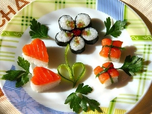 Sushi, dish, color