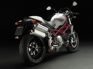 double, exhausts, Ducati Monster S4R