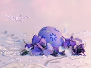 Easter, christmas, egg, Violets