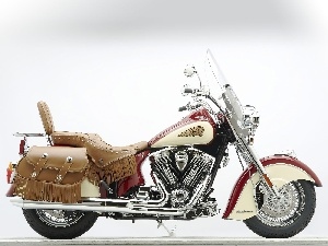 Fringe, panniers, Indian Chief Roadmaster, Glass