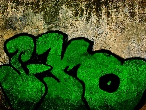 Graffiti, green ones
