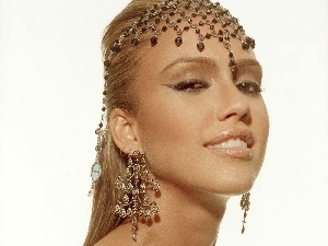 jewellery, headdress, Jessica Alba, ear-ring