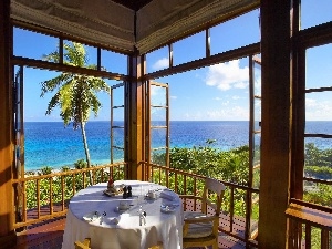 Seychelles, Ocean, The hotel, terrace