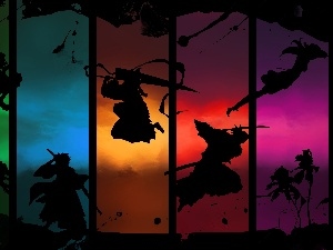 shadows, Characters, bleach, colors
