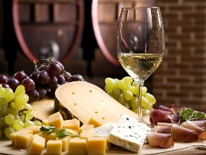 Cheese, Wine, Grapes